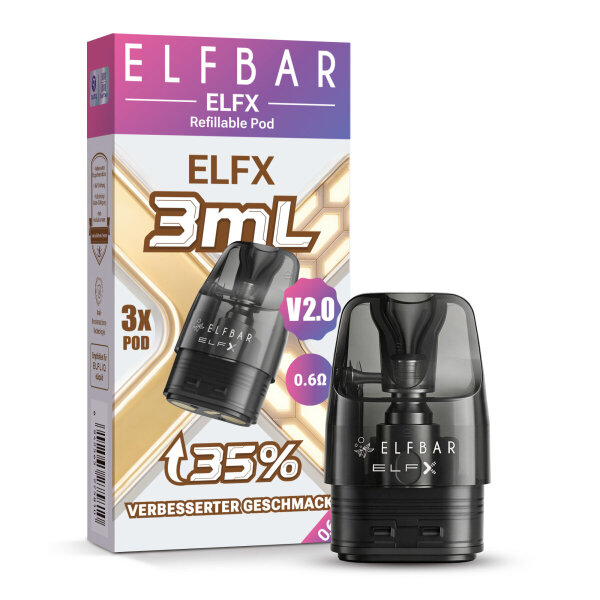 Elfbar ELFX Pods V2 3ml 3er Set 0.6Ohm