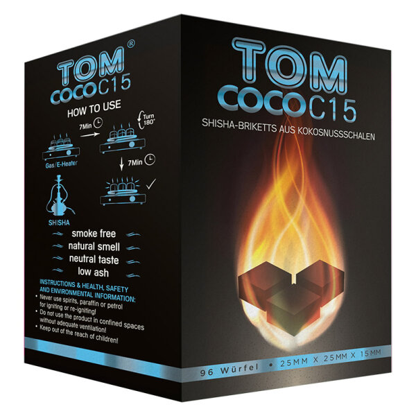TOM COCO Blau C15 1kg Kokoskohle
