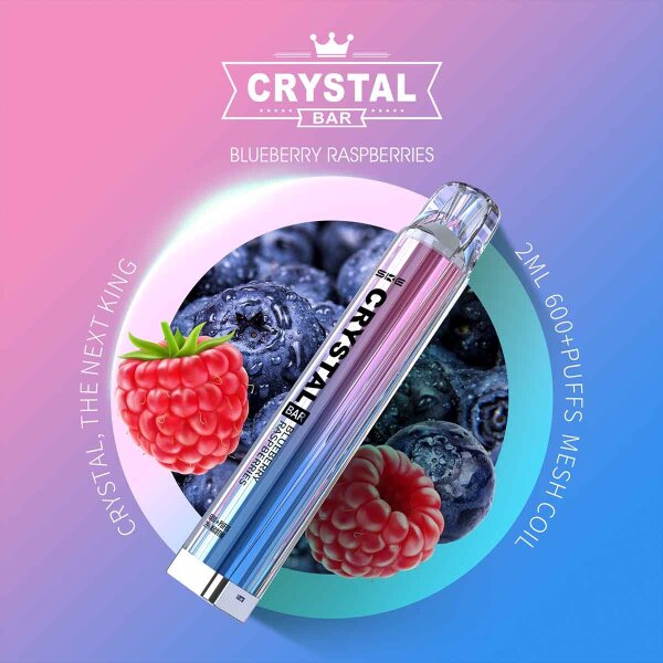 Crystal Bar 600 - Blueberry Raspberries - 20mgl/ml 600 Züge