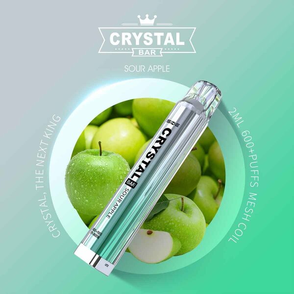 Crystal Bar 600 - Sour Apple - 20mgl/ml 600 Züge