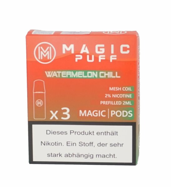 Magic Puff Pod´s - Watermelon Chill - 3 Stück