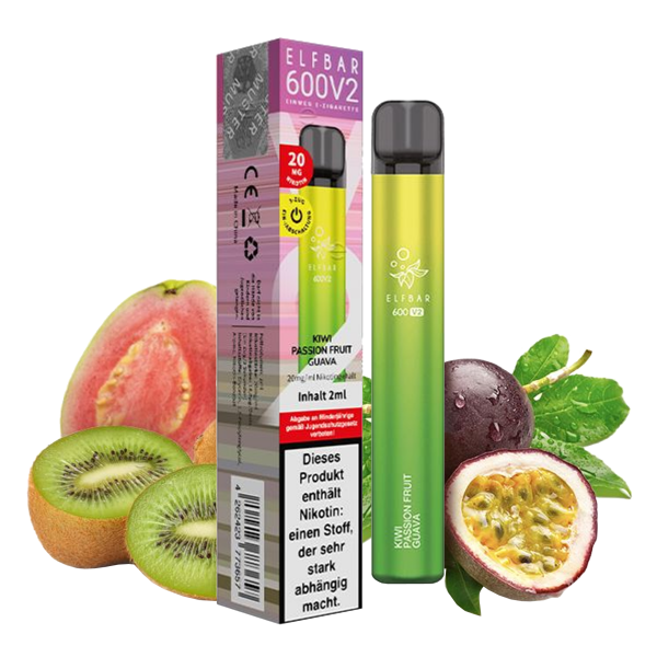 Elfbar 600 V2 CP - Kiwi Passion Fruit Guava - 20mg