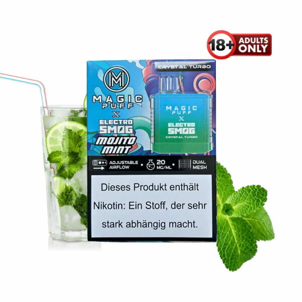 Magic Puff x Electro Smog Crystal Turbo - Mojito Mint 20mg