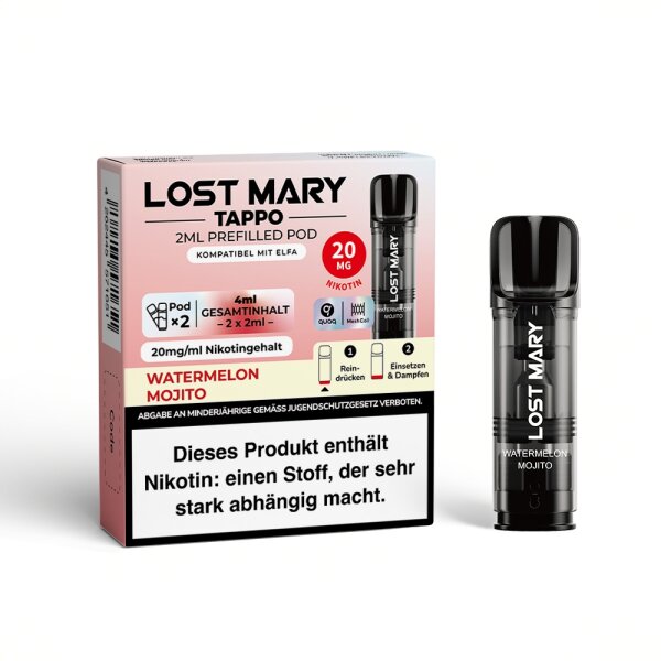 Elfbar Lost Mary Tappo Pod Watermelon Mojito - 20mg 2Stk.