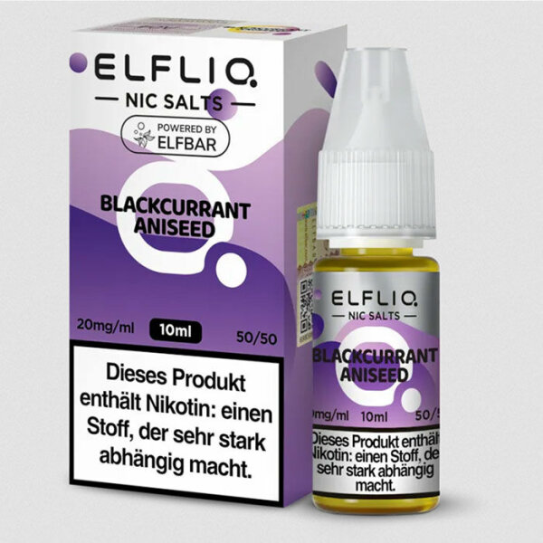 Elfliq - Blackcurrant Aniseed - Nikotinsalz Liquid 20mg - 10ml