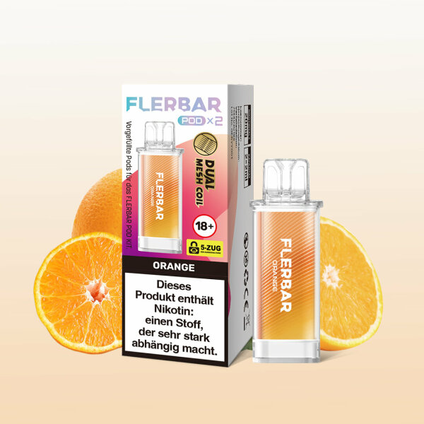 Flerbar Pods 2er Set - Orange - 20mg