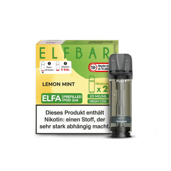 Elfbar Elfa Pod - Lemon Mint - 20mg 2Stk