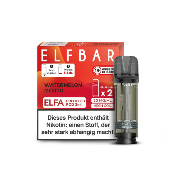 Elfbar Elfa Pod - Watermelon Mojito - 20mg 2Stk