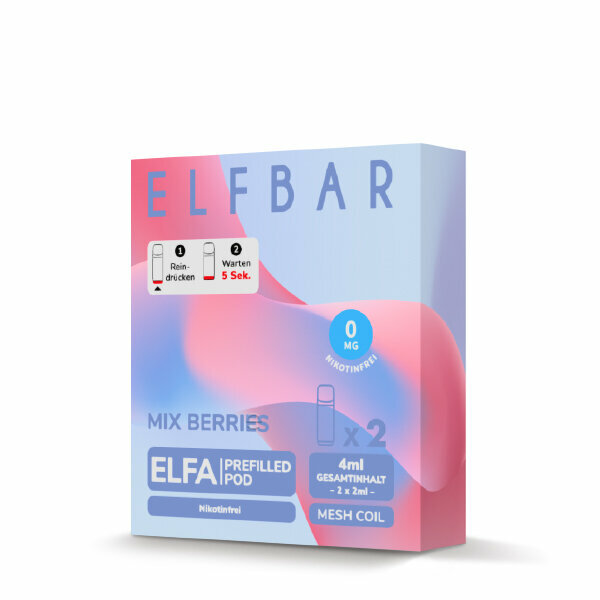 Elfbar Elfa Pod - Mixed Berries - 0mg 2Stk