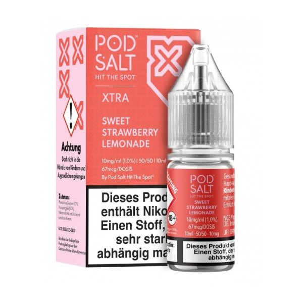 Pod Salt X - Sweet Strawberry Lemonade - Nikotinsalz Liquid 20mg/ml