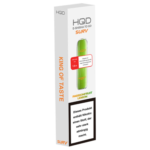 HQD Surv Vape Passionfruit Lemon 20mg 600 Puffs