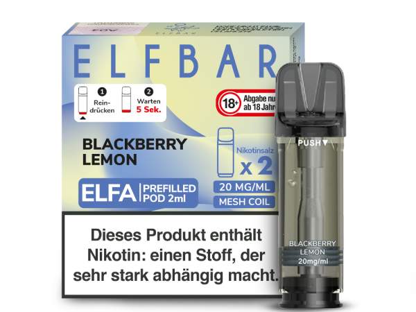 Elfbar Elfa Pod - Blackberry Lemon - 20mg 2Stk