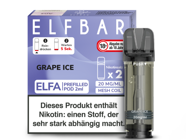 Elfbar Elfa Pod - Grape Ice - 20mg 2Stk