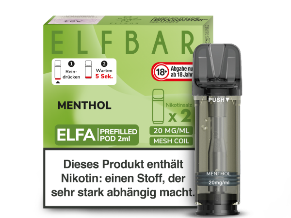 Elfbar Elfa Pod - Menthol - 20mg 2Stk