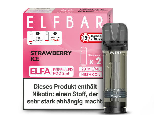 Elfbar Elfa Pod - Strawberry Ice - 20mg 2Stk