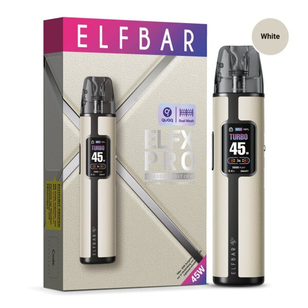 ELFBAR ELFX Pro - Refillable Pod Kit - White