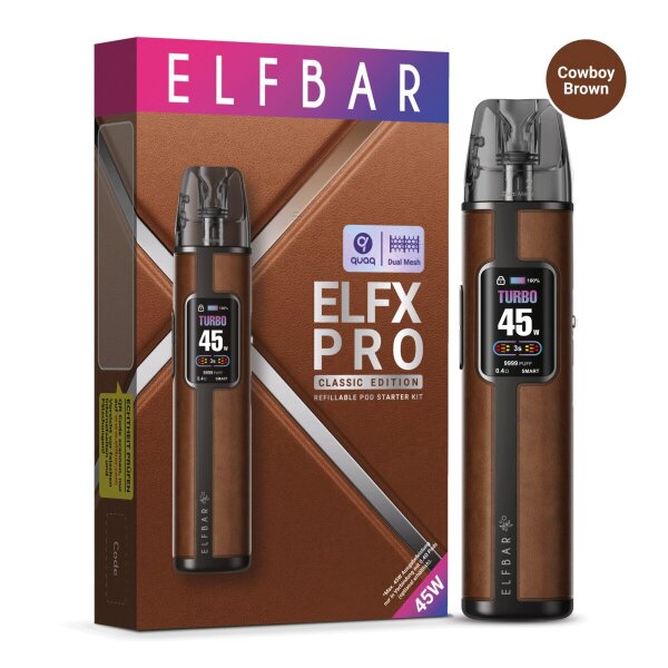 ELFBAR ELFX Pro - Refillable Pod Kit - Cowboy Brown