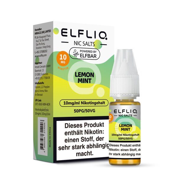 Elfliq - Lemon Mint - Nikotinsalz Liquid 10mg - 10ml