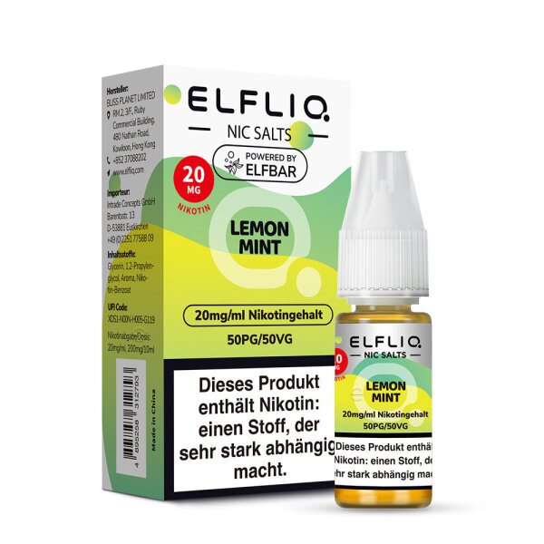 Elfliq - Lemon Mint - Nikotinsalz Liquid 20mg - 10ml