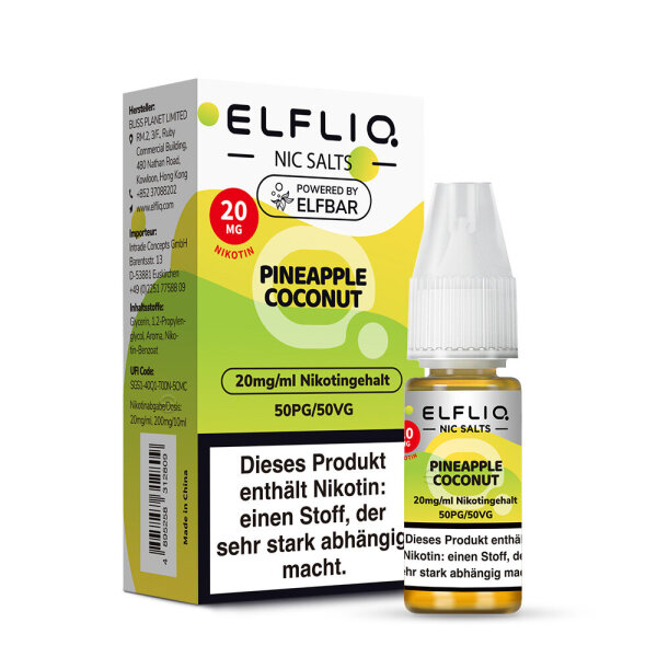 Elfliq - Pineapple Coconut - Nikotinsalz Liquid 20mg - 10ml