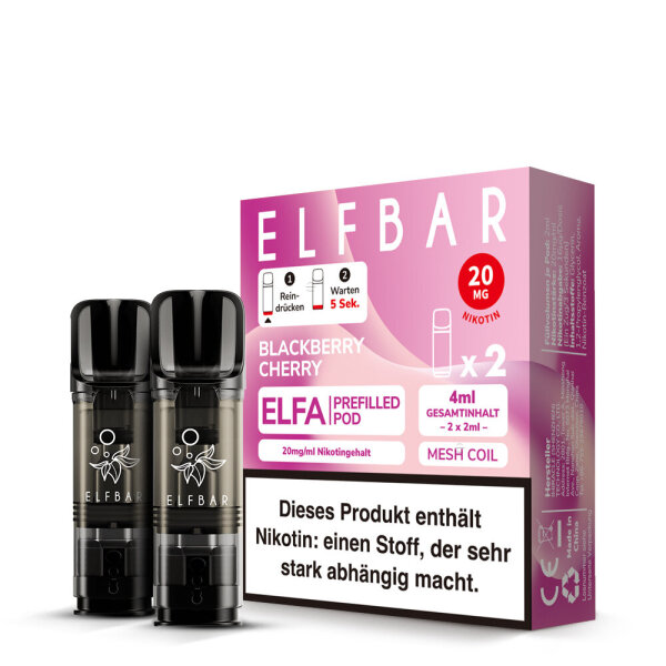Elfbar Elfa Pod - Blackberry Cherry - 20mg 2Stk