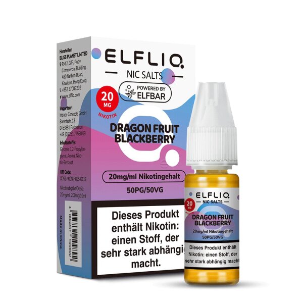 Elfliq - Dragon Fruit Blackberry - Nikotinsalz Liquid 20mg - 10ml